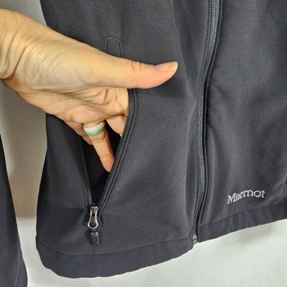 Marmot Black Altitude Softshell Jacket S Full Zip Fleece Lined Gorpcore Outdoor - Picture 6 of 14